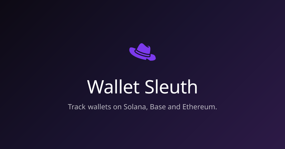 Wallet Sleuth — Crypto Wallet Tracker with Real-Time Alerts (Solana & Base)